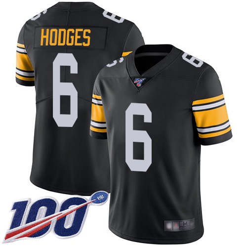 Men Pittsburgh Steelers Football 6 Limited Black Devlin Hodges Alternate 100th Season Vapor Untouchable Nike NFL Jersey
